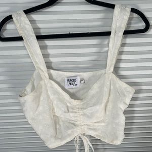 Princess Polly cropped eyelet top size 6